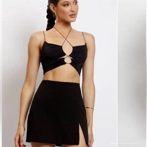 Meshki Romee Black Mini Skirt in S